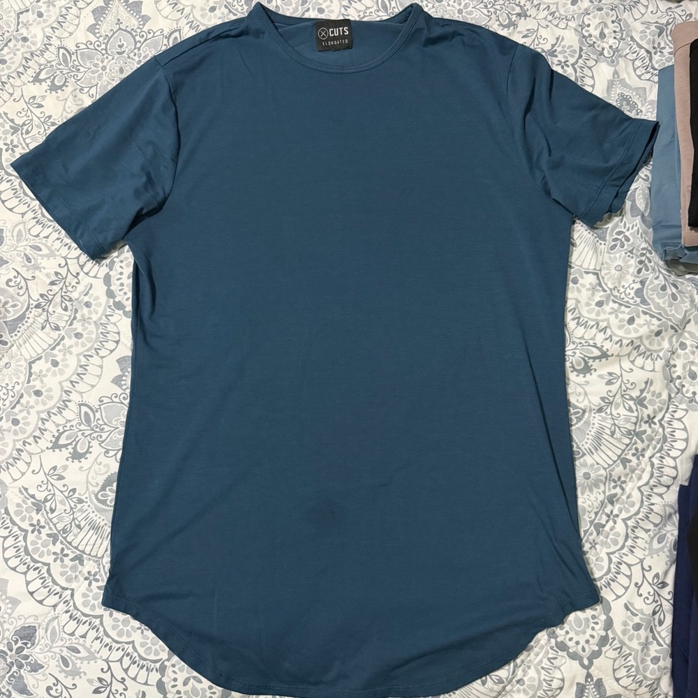 Cuts Clothing Men's Teal Short Sleeve Tee